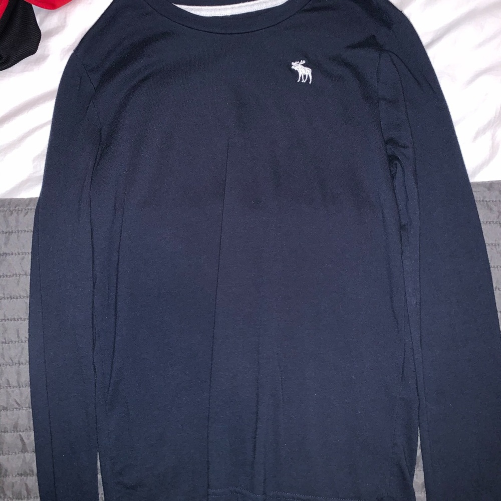 boys navy blue Long sleeve T-shirt